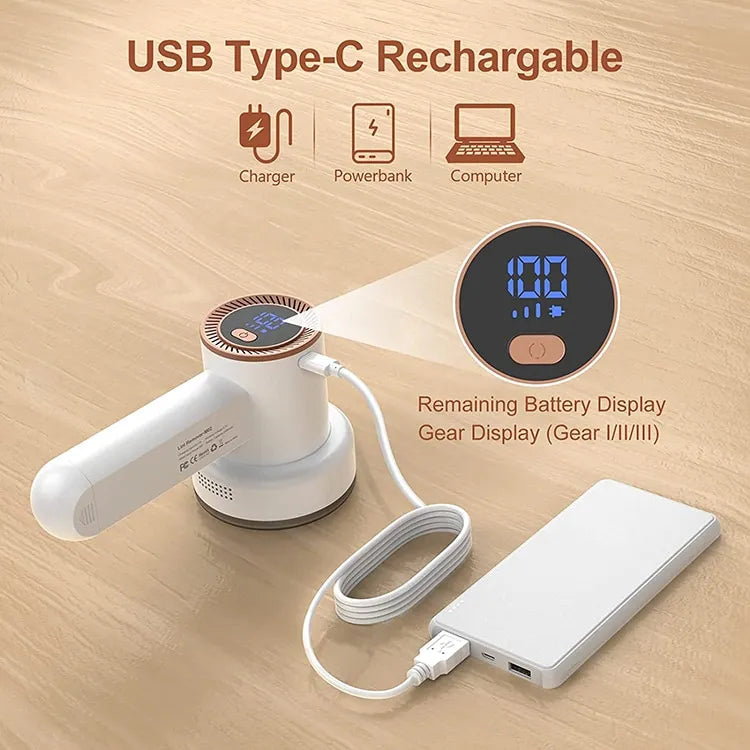 FluffEase Remover - Rechargeable Electric Lint Remover for Clothes