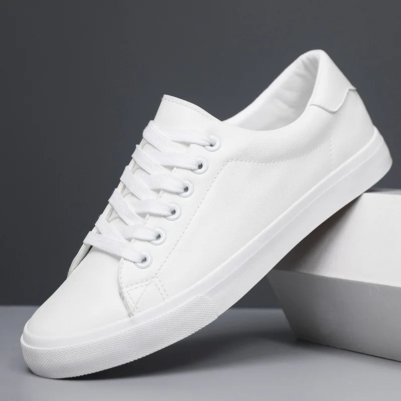 Men's Classic Vegan Leather Lace-Up Shoes - Stylish Lightweight Footwear for Everyday Comfort 8