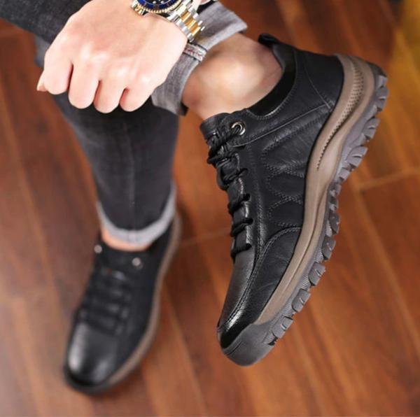 Men's Hand-Stitched Casual Shoes - Comfortable Ergonomic Footwear for Everyday Wear 3