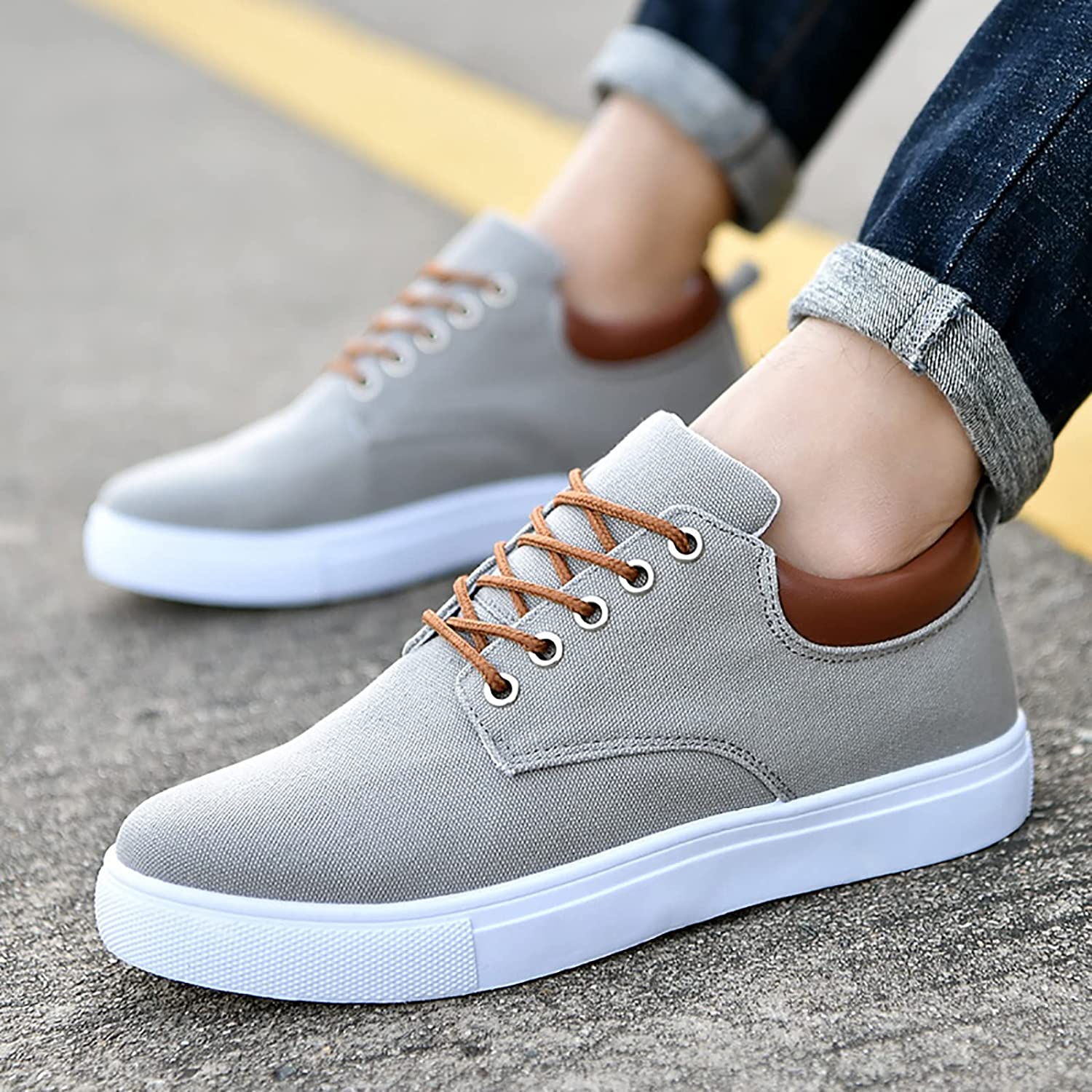 Men's Stylish Canvas Sneakers - Comfortable Trainers for Every Occasion 8