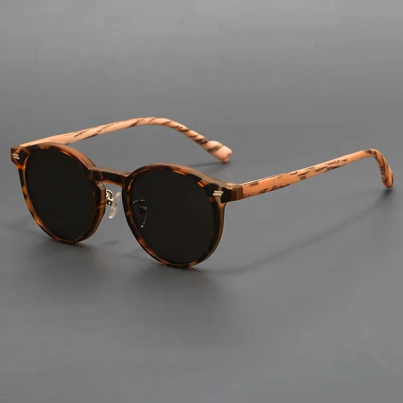 Men's Stylish Sunglasses - Lightweight Imitation Wood Frame with Full UV Protection 0