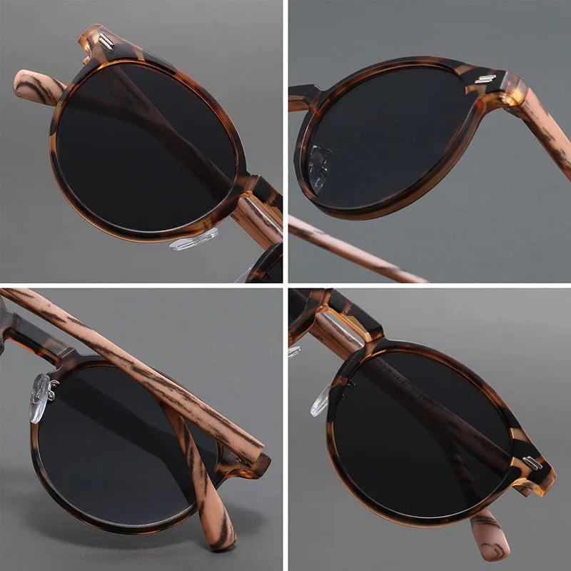 Men's Stylish Sunglasses - Lightweight Imitation Wood Frame with Full UV Protection 2