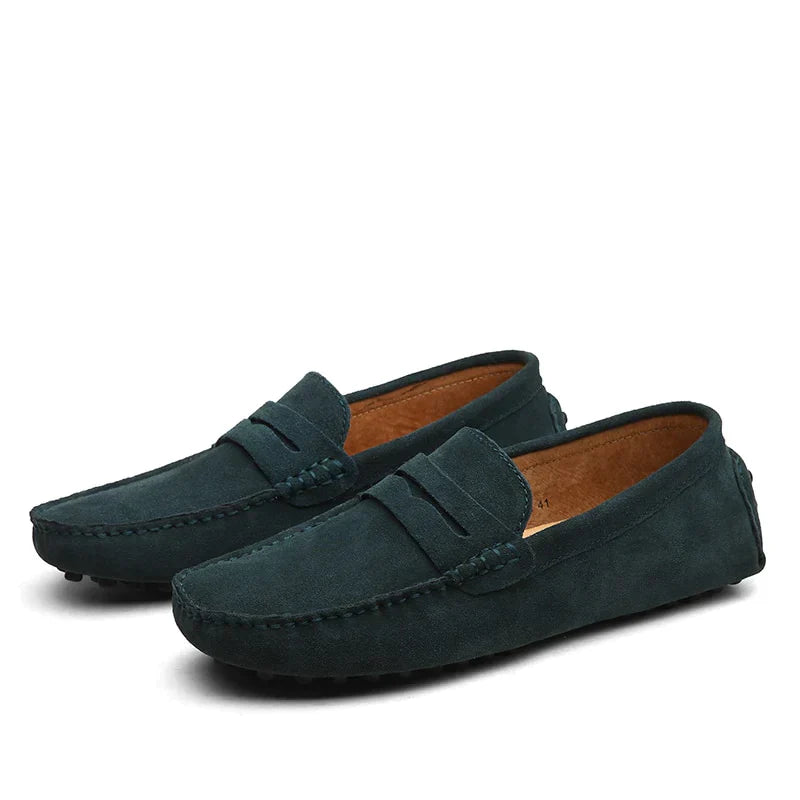 Men's Suede Loafers - Chic Brown Slip-On Shoes for Versatile Everyday Style 1
