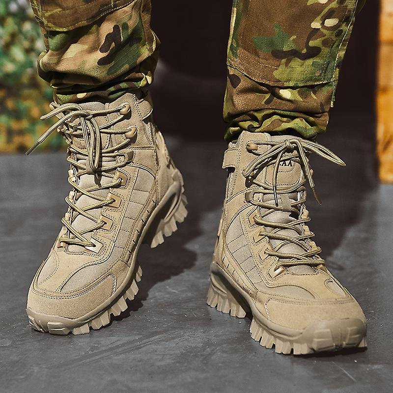 Men's Tactical Boots - High-Top Ankle Support for Outdoor Adventures and Military Use 0