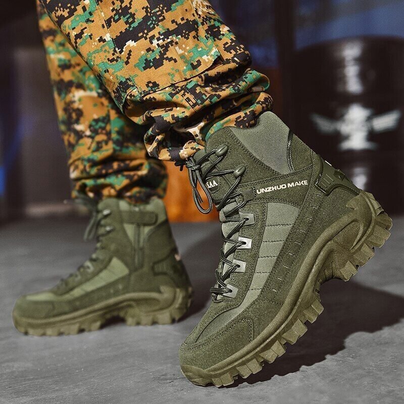 Men's Tactical Boots - High-Top Ankle Support for Outdoor Adventures and Military Use 3