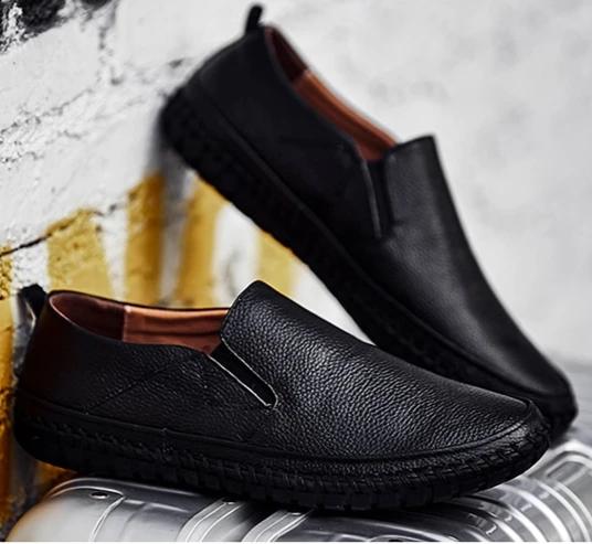 Men's Vegan Leather Loafers - Stylish Brown Comfort Shoes for Everyday Wear 5