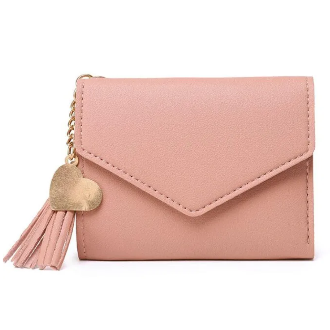 MiniPouch - Elegant Compact Wallet with Tassel Charm