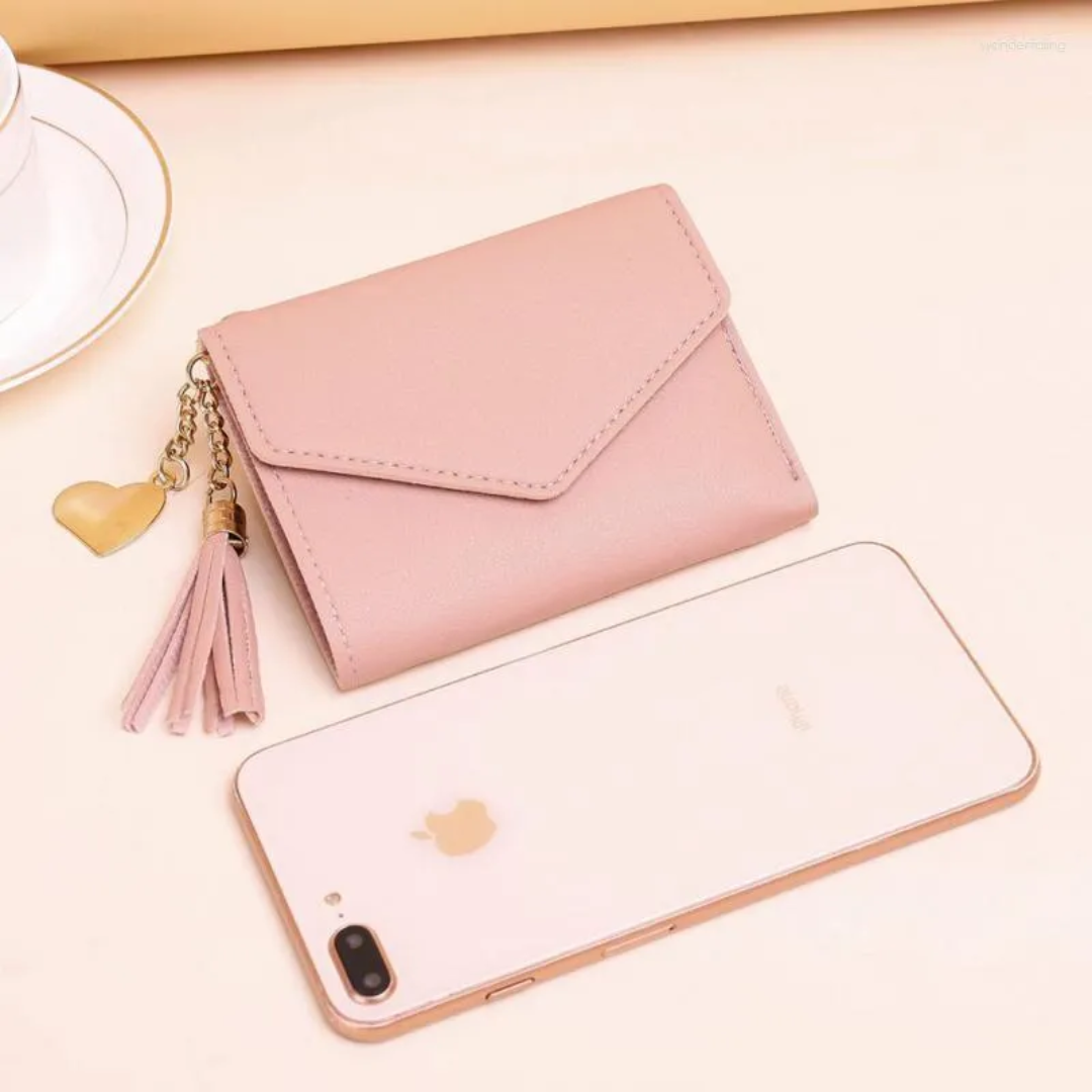 MiniPouch - Elegant Compact Wallet with Tassel Charm