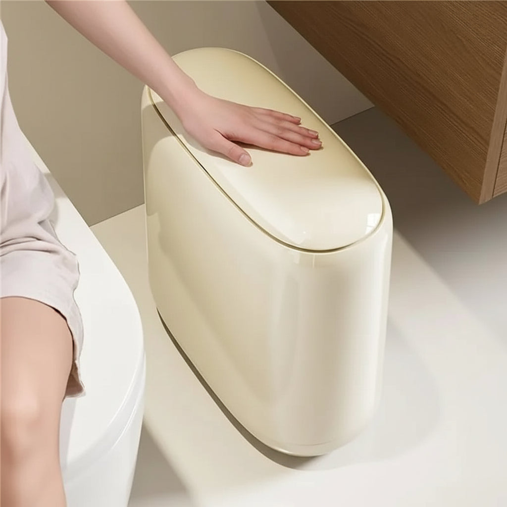 Minimalist Collection | Plastic Trash Can with Slim Design | Space-Saving Solution for Small Areas 2