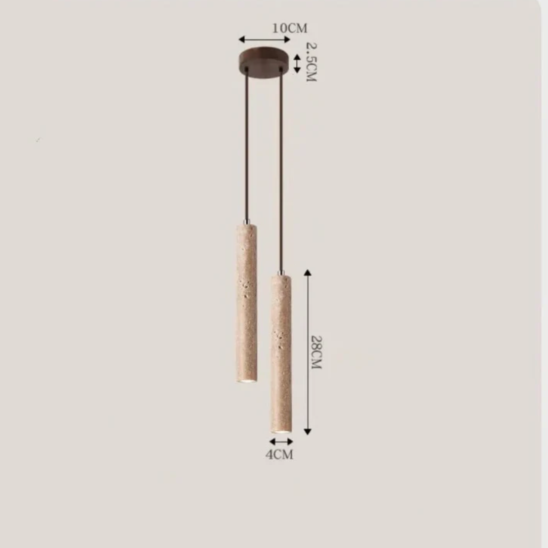 Minimalist Wabi-Sabi | Modern Pendant Lamps for Dining Room with LED Lighting | Elegant Natural Travertine Design for Warm Atmosphere 6