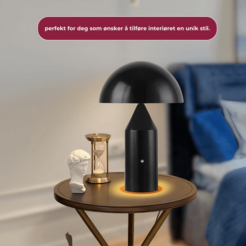 Nordic Gold Mushroom Lamp - Minimalist LED Light