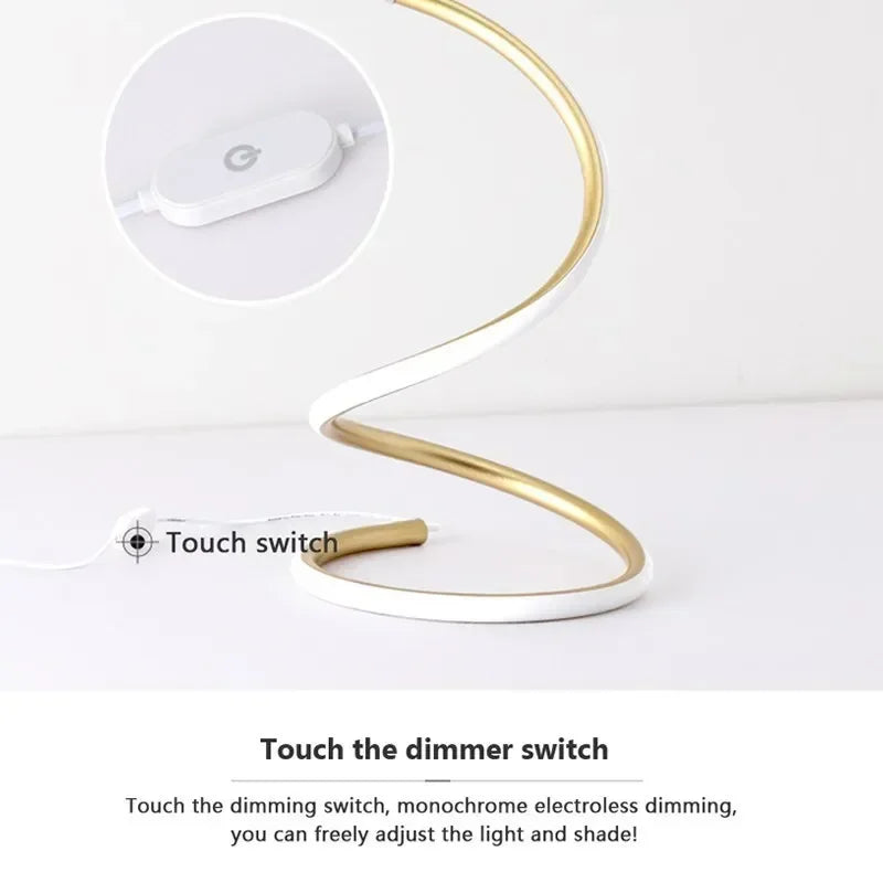 Minimalist LED Table Lamp - Adjustable Shade