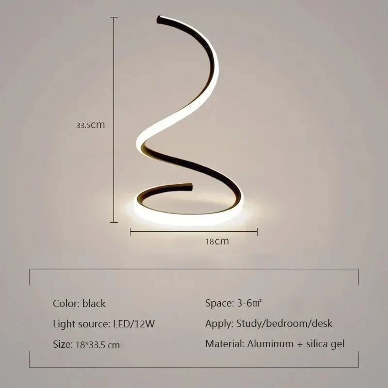 Minimalist LED Table Lamp - Adjustable Shade