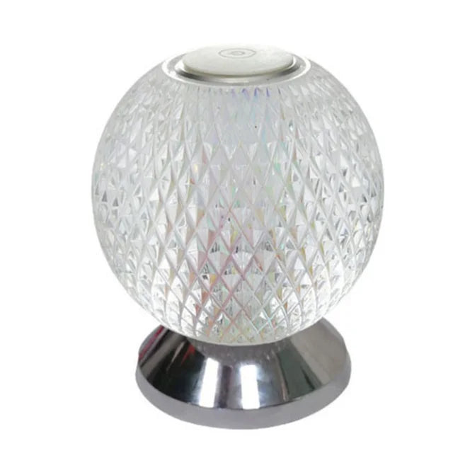 FlexiLuxe Crystal Table Lamp - Cordless LED Light