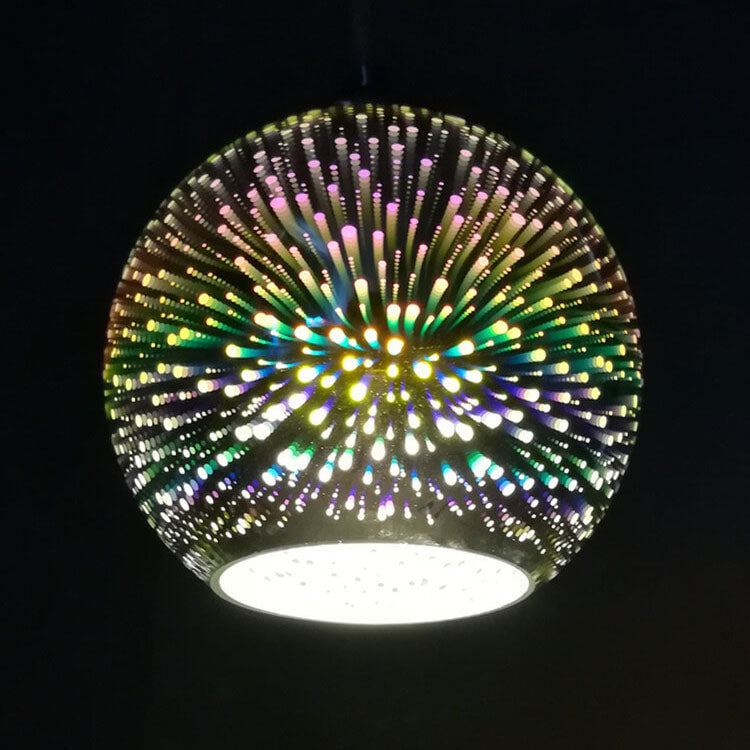 Modern Glass Pendant Light | 3D Fireworks Design with Adjustable Cable | Stunning Kitchen Pendant Lighting for Ambient Illumination 13