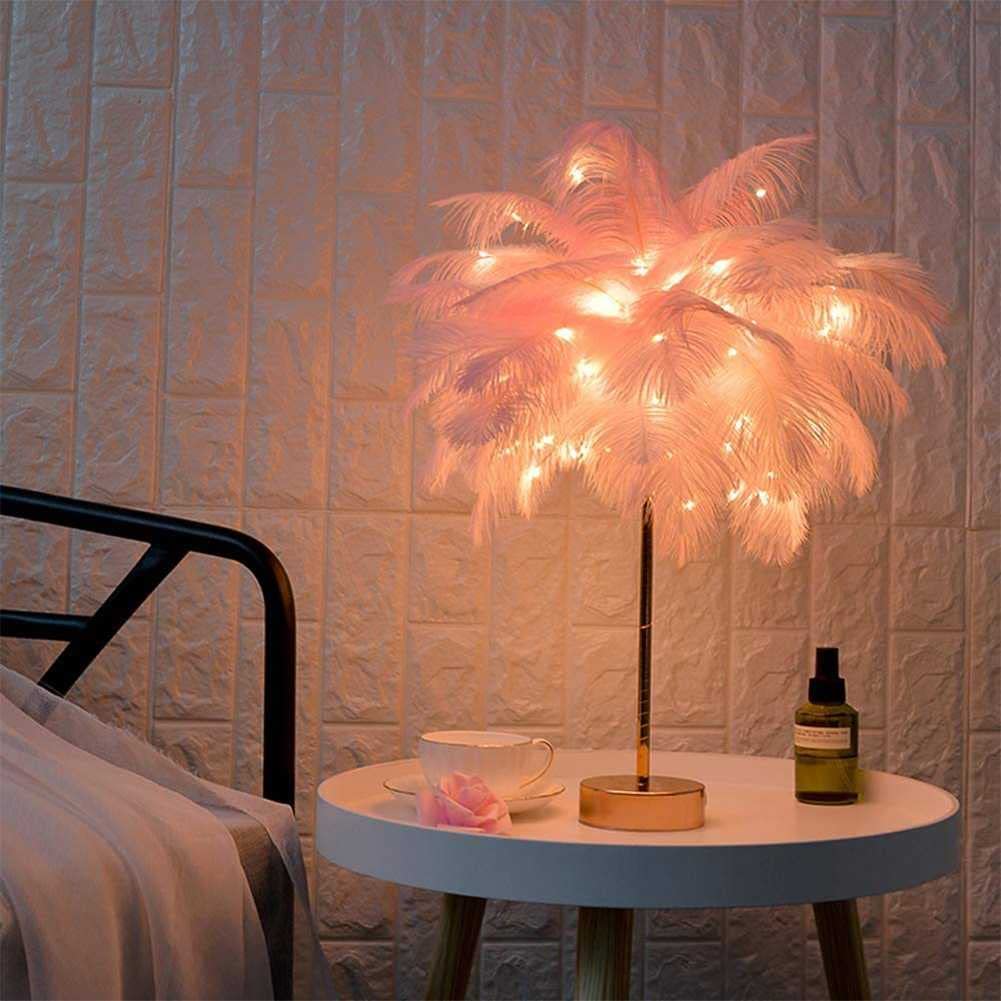 OstrichGlow Nightlight - Decorative Feather Mood Lamp
