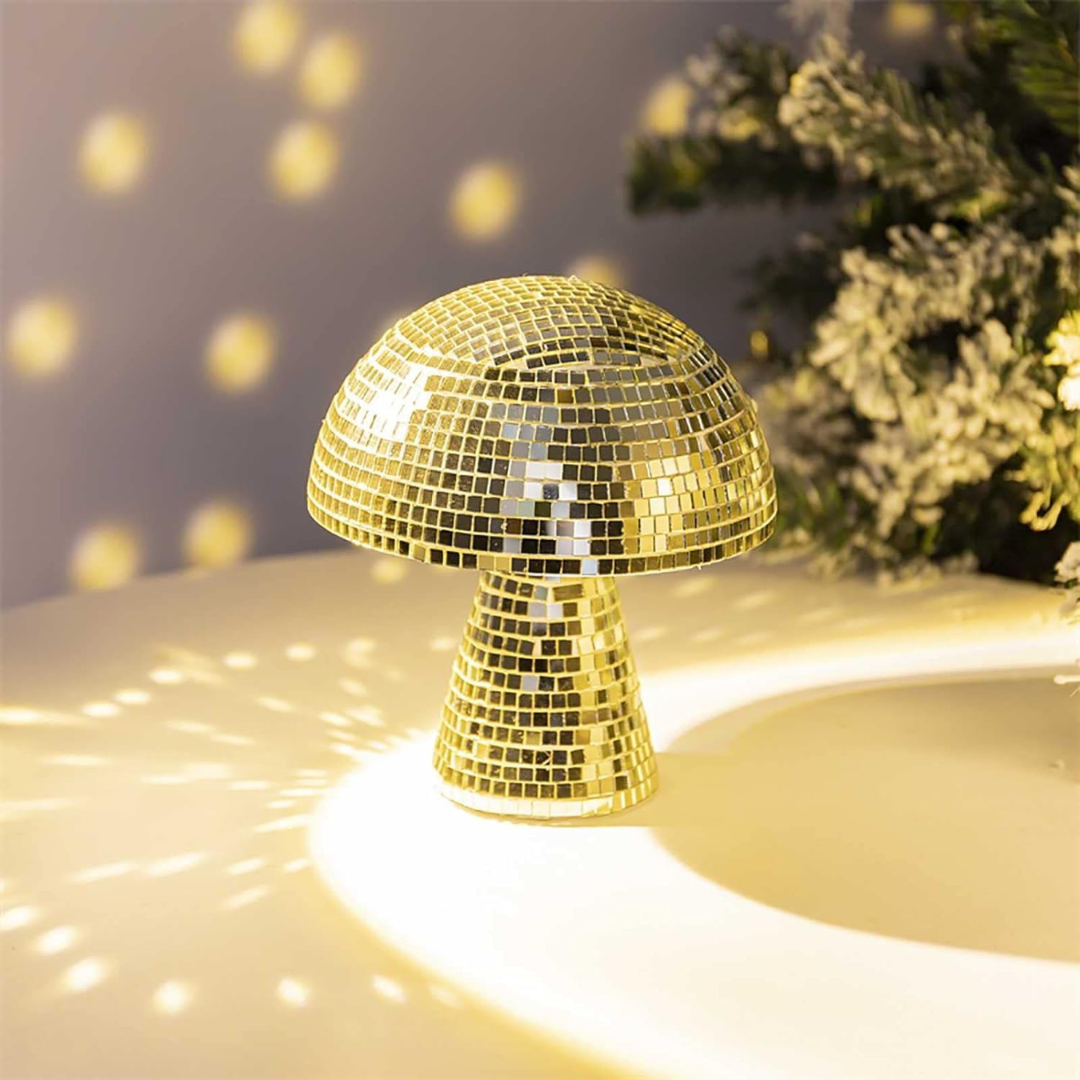 Mushroom Style | Table Lamp with Reflective Tiles for Vibrant Ambiance 4