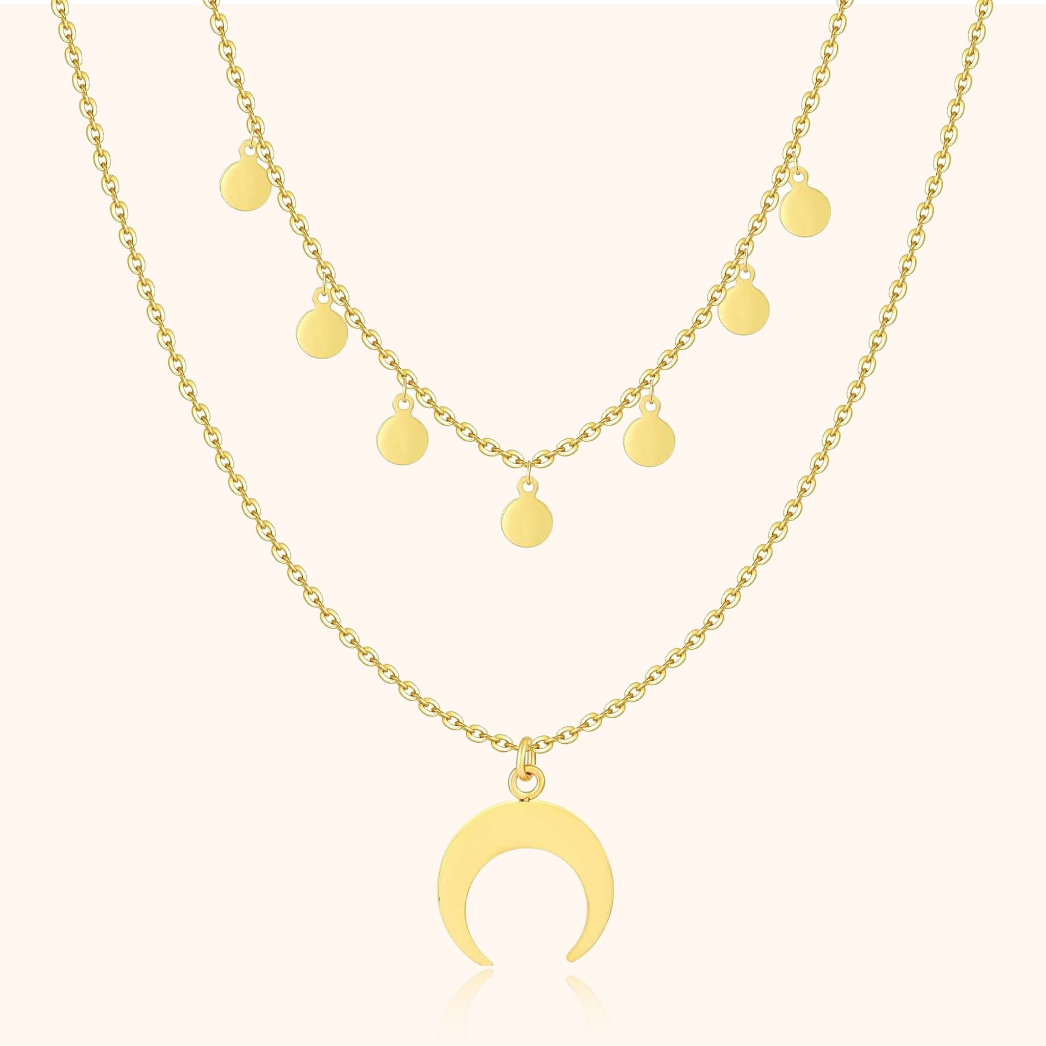 Luna - Crescent Layered Necklace for Women