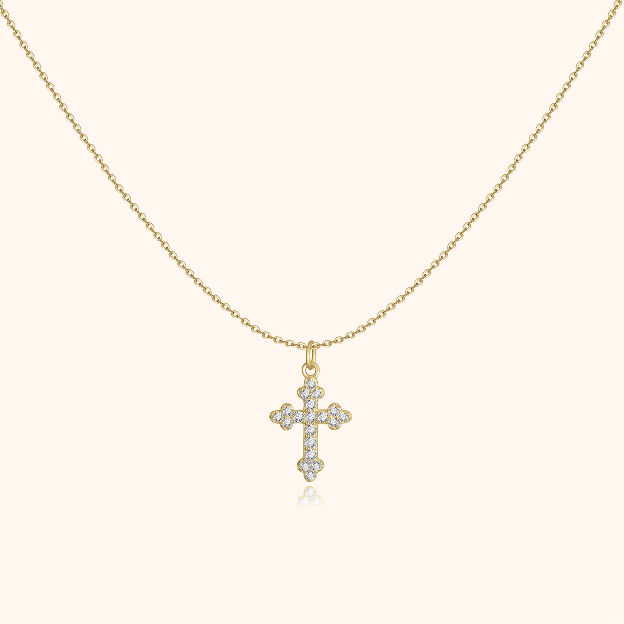 Clémence - Zirconia Cross Necklace for Women