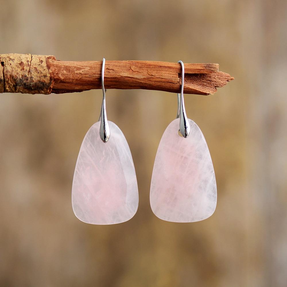 AuraGlow - Rose Quartz Earrings for Women