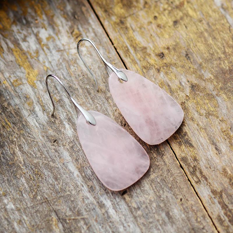 AuraGlow - Rose Quartz Earrings for Women