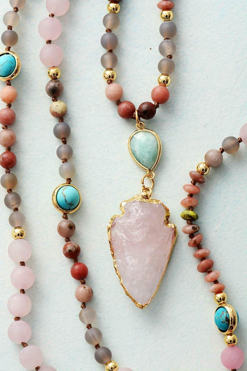 RoseQuartz - Harmony Beaded Necklace
