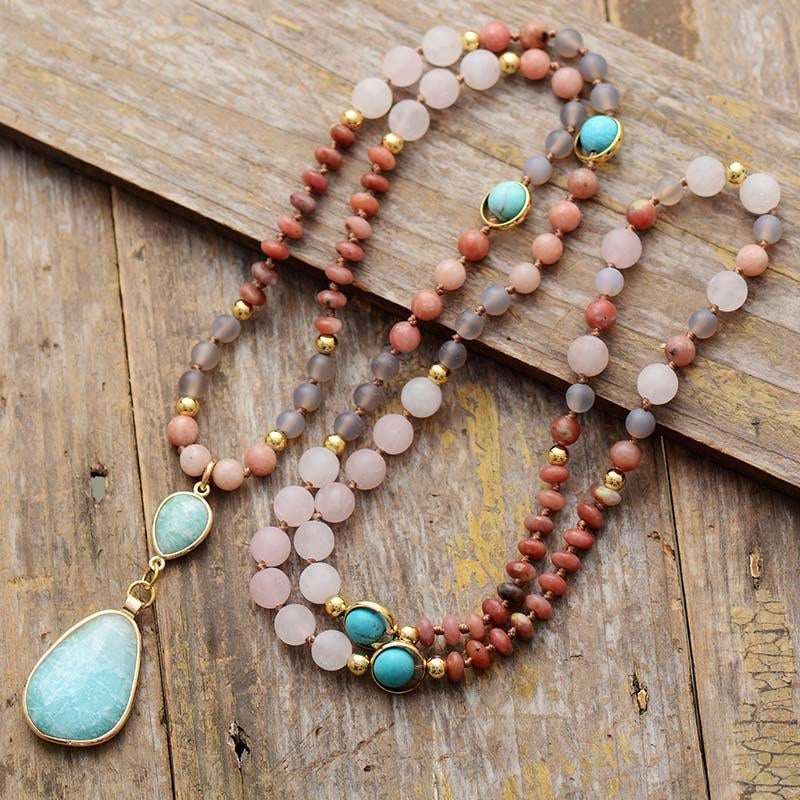 Aurielle - Pastel Mala Necklace for Women