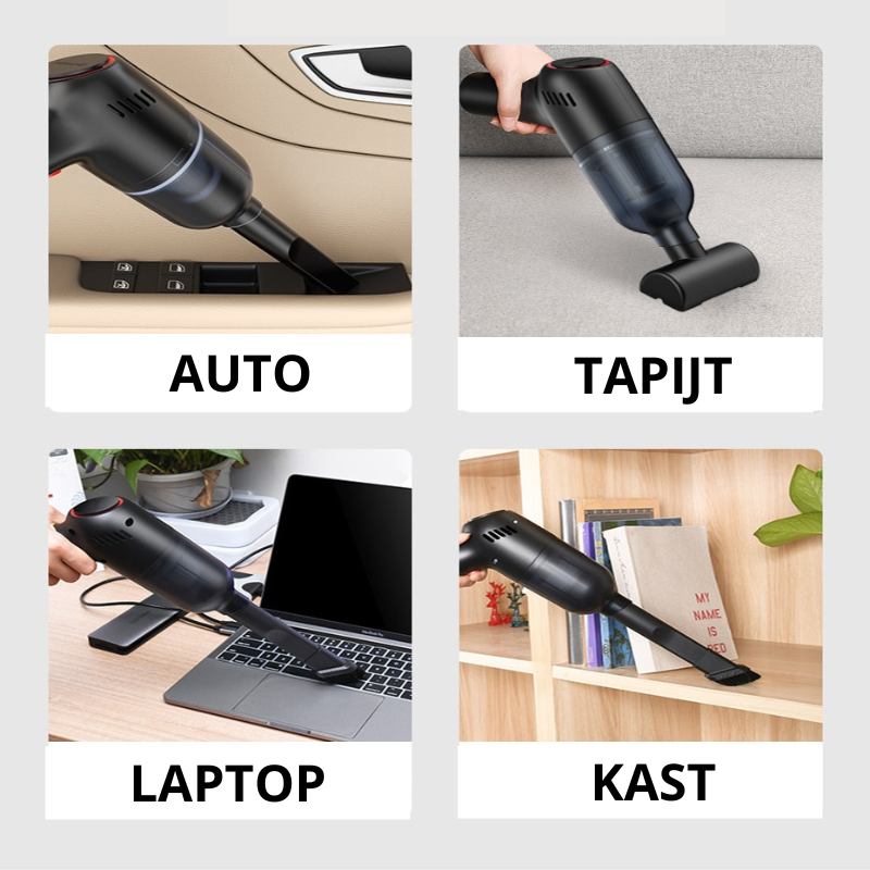 PowerVac - Portable Cordless Car Vacuum with Quiet Operation