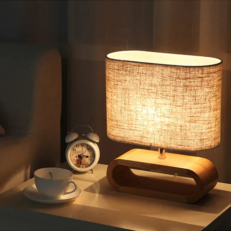 NordicWood Table Lamp - Handmade Scandinavian Light