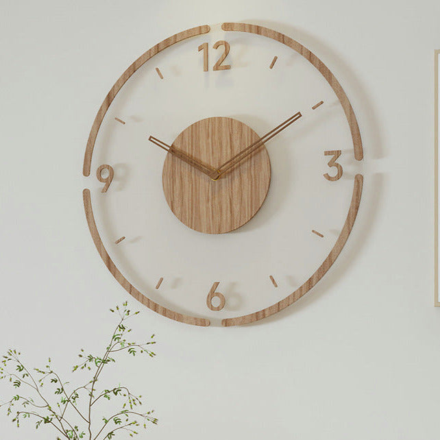 NatureTime - Rustic Wooden Wall Clock 35cm
