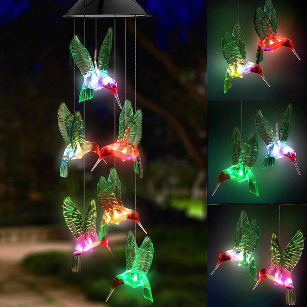 EnchantedGlow - Solar LED Hummingbird Garden Light