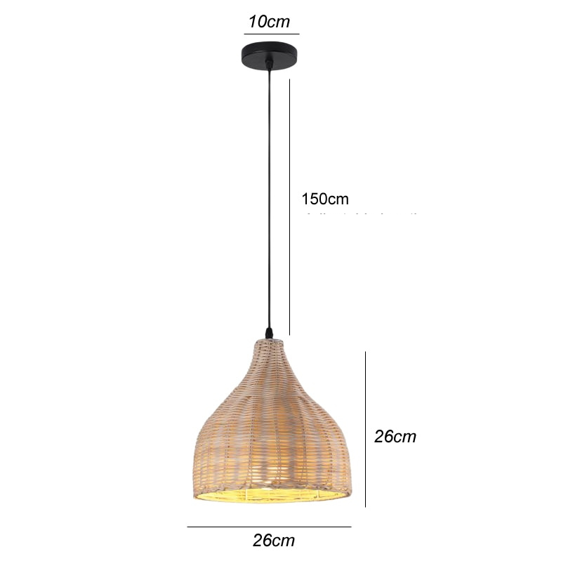 BambooLife Pendant - Handwoven Rattan Lampshade