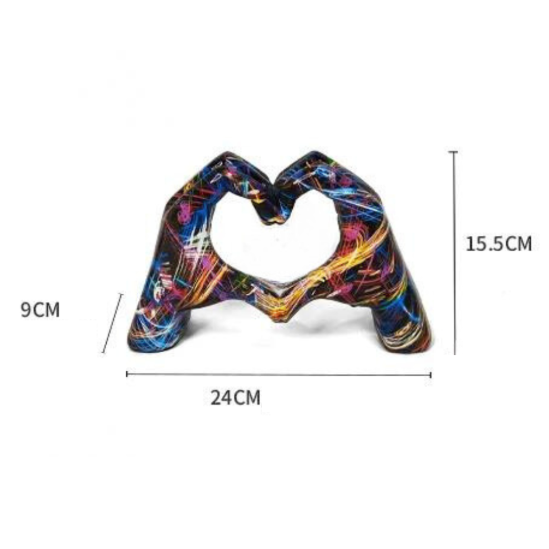 LoveGraff - Colourful Hand Art Sculpture