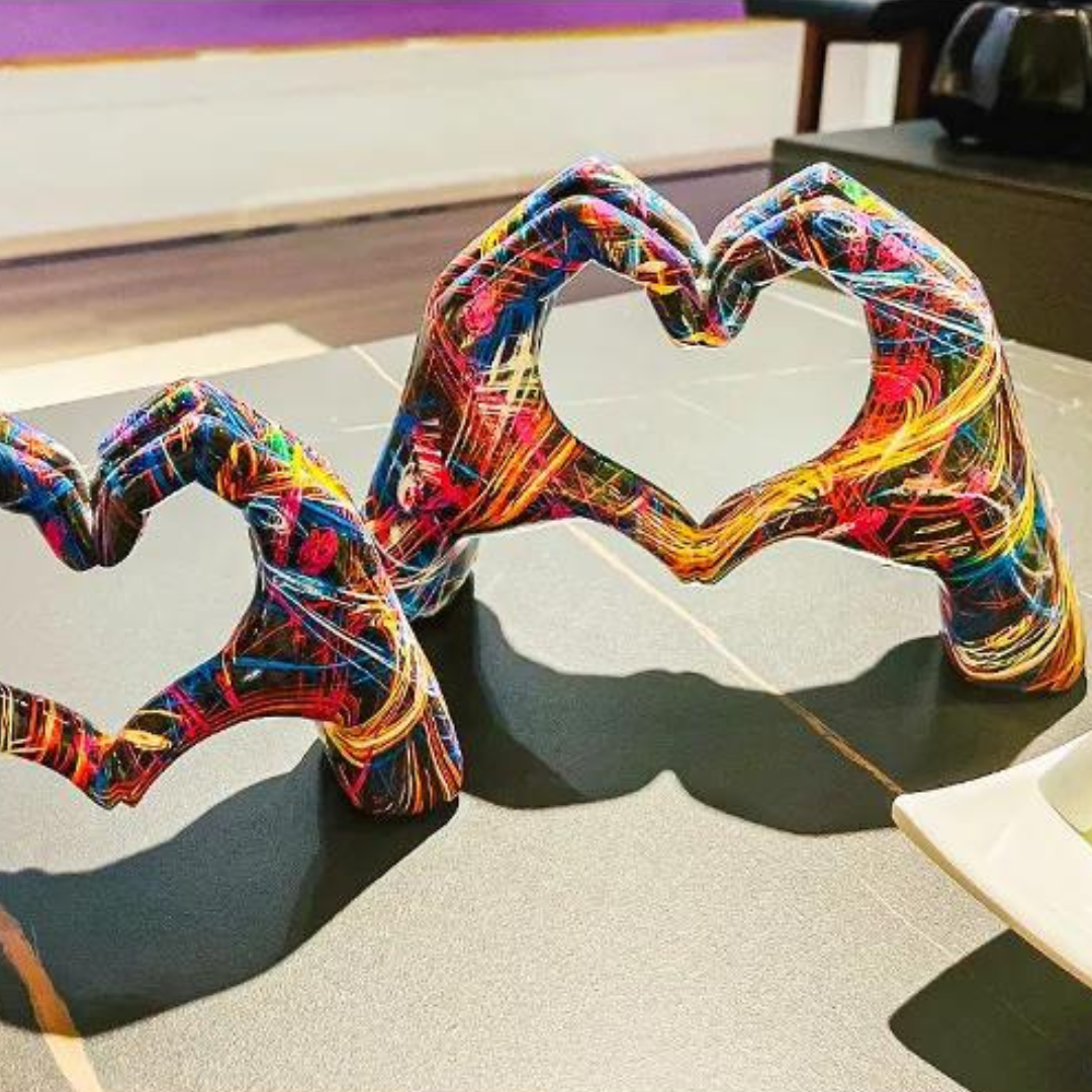 LoveGraff - Colourful Hand Art Sculpture