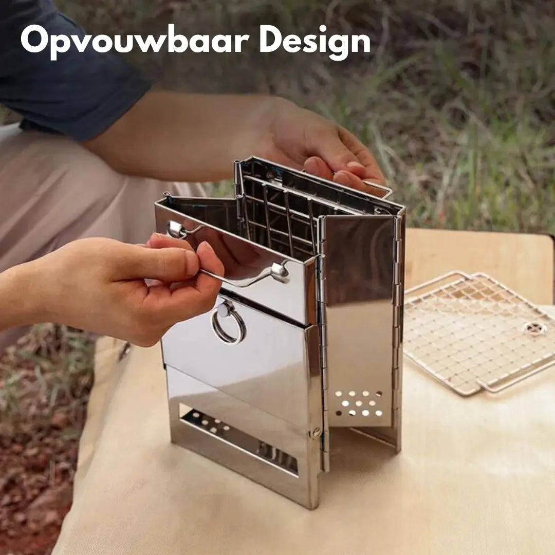 TrailFlame Folding Stainless Steel Wood Stove