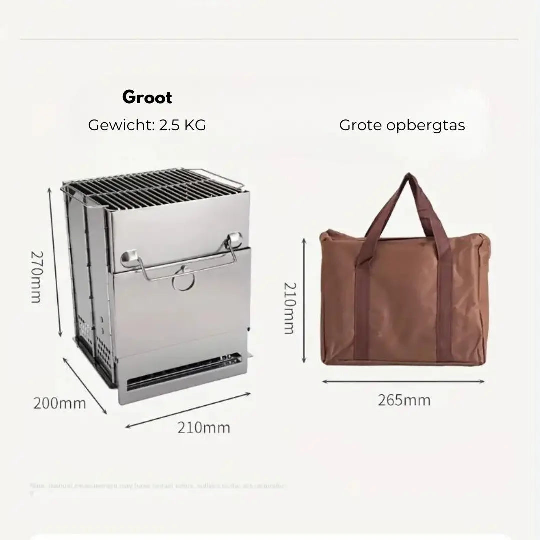 TrailFlame Folding Stainless Steel Wood Stove