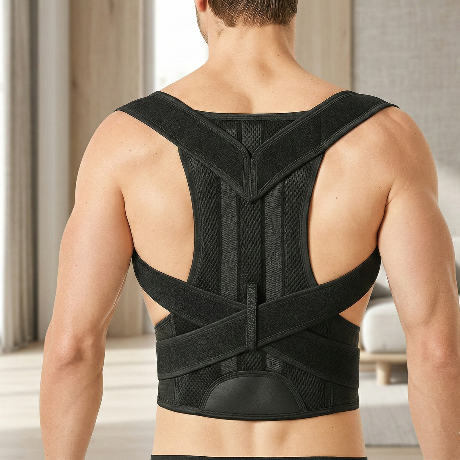 Orthopedic Back Support Brace - Adjustable Back Posture Corrector for Enhanced Comfort and Alignment 0