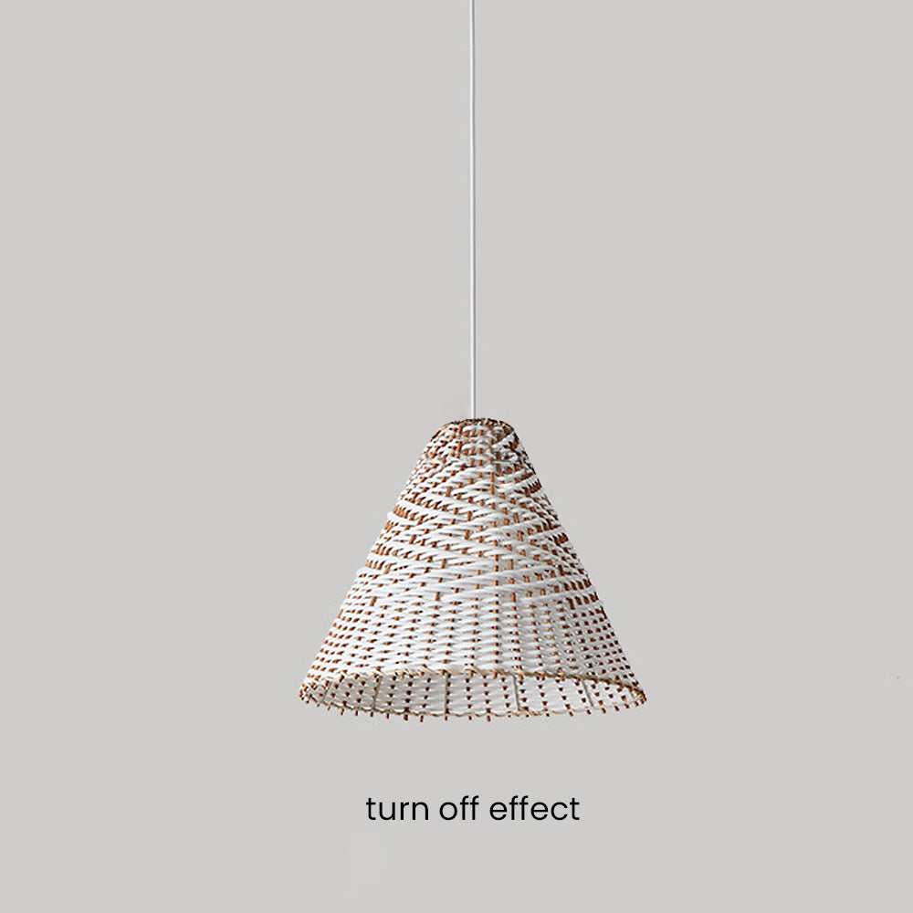 Boho Pendant Lamp - Handmade Rattan Ceiling Light