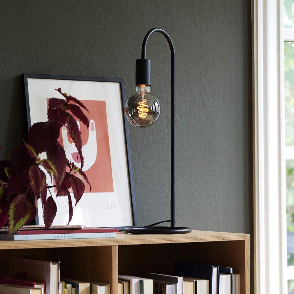 Grant Forge Table Lamp - Black Industrial Steel Lamp