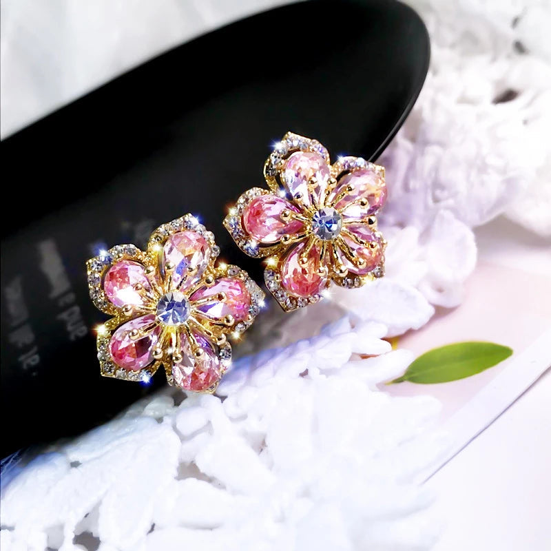 Jasmin - Rainbow Zirconia Earrings for Women