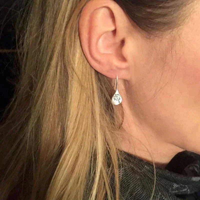 Amira - Silver Dandelion Earrings for Women