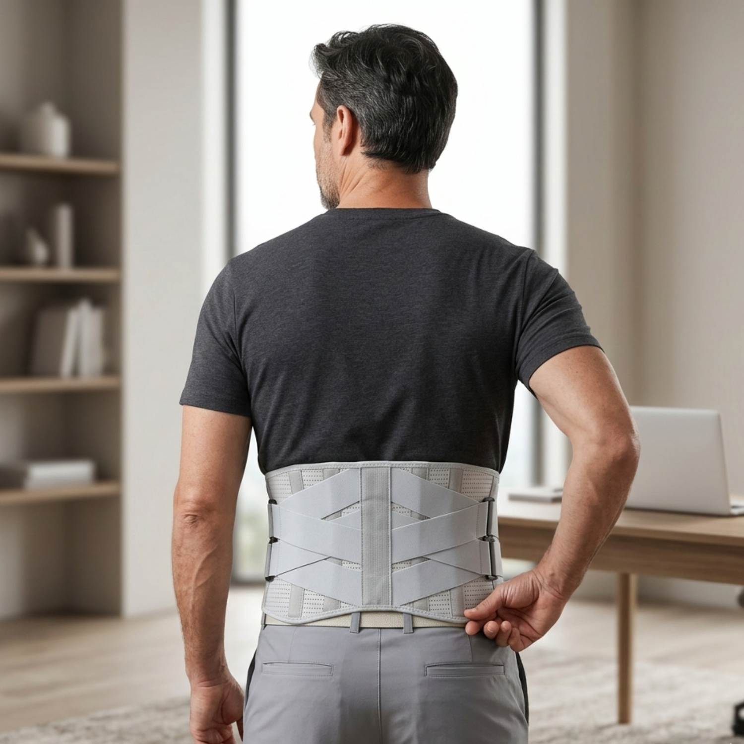Posture Support Back Brace - Adjustable Compression for Enhanced Stability 0