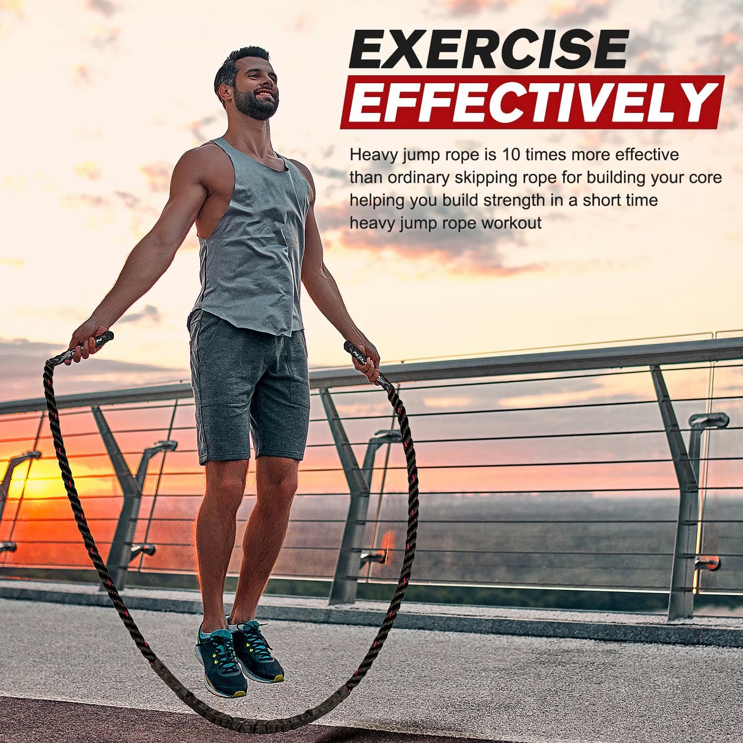 PowerJump | Adjustable Weighted Jump Rope for Strength Training | Enhance Endurance and Coordination 4