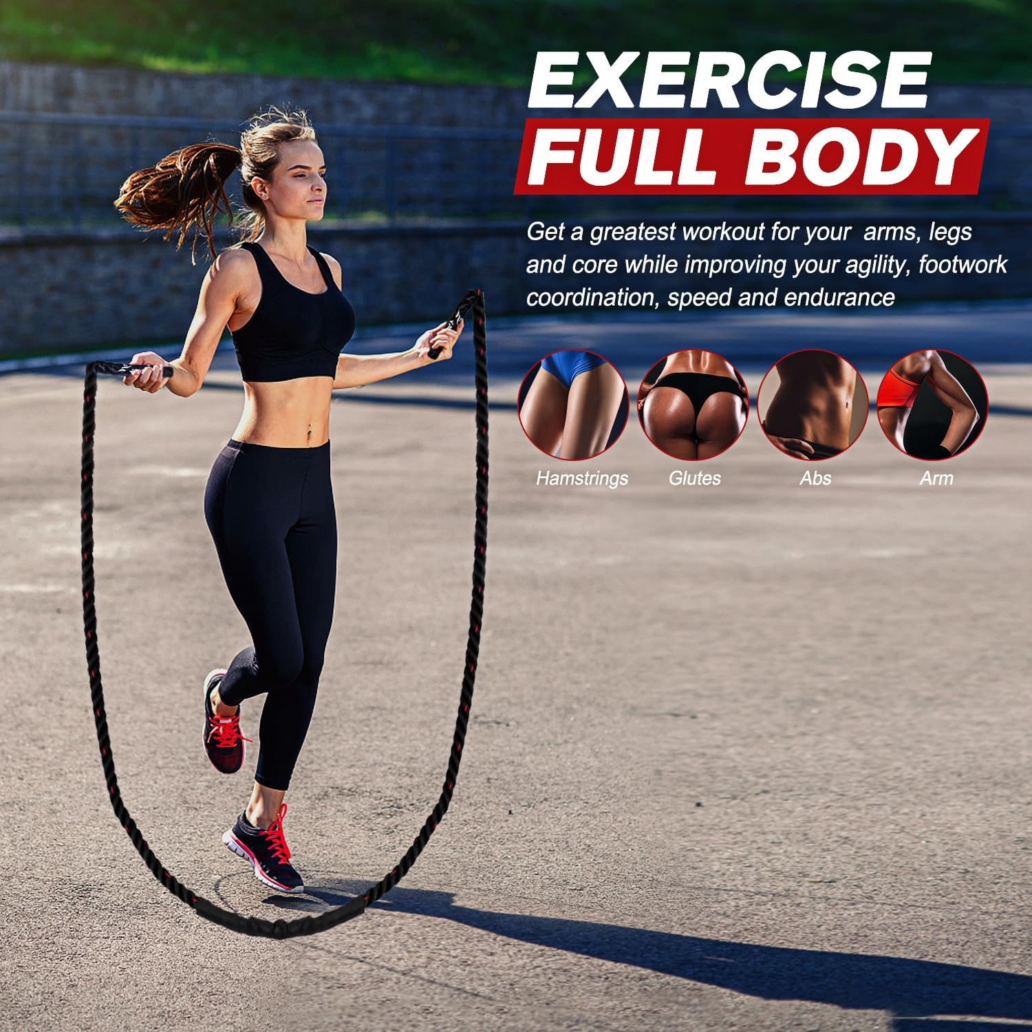 PowerJump | Adjustable Weighted Jump Rope for Strength Training | Enhance Endurance and Coordination 5