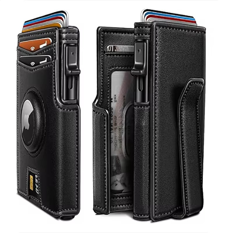 Premium Leather Wallet | Pop-Up RFID Wallet with Magnetic Closure | Quick Access for Enhanced Security 2