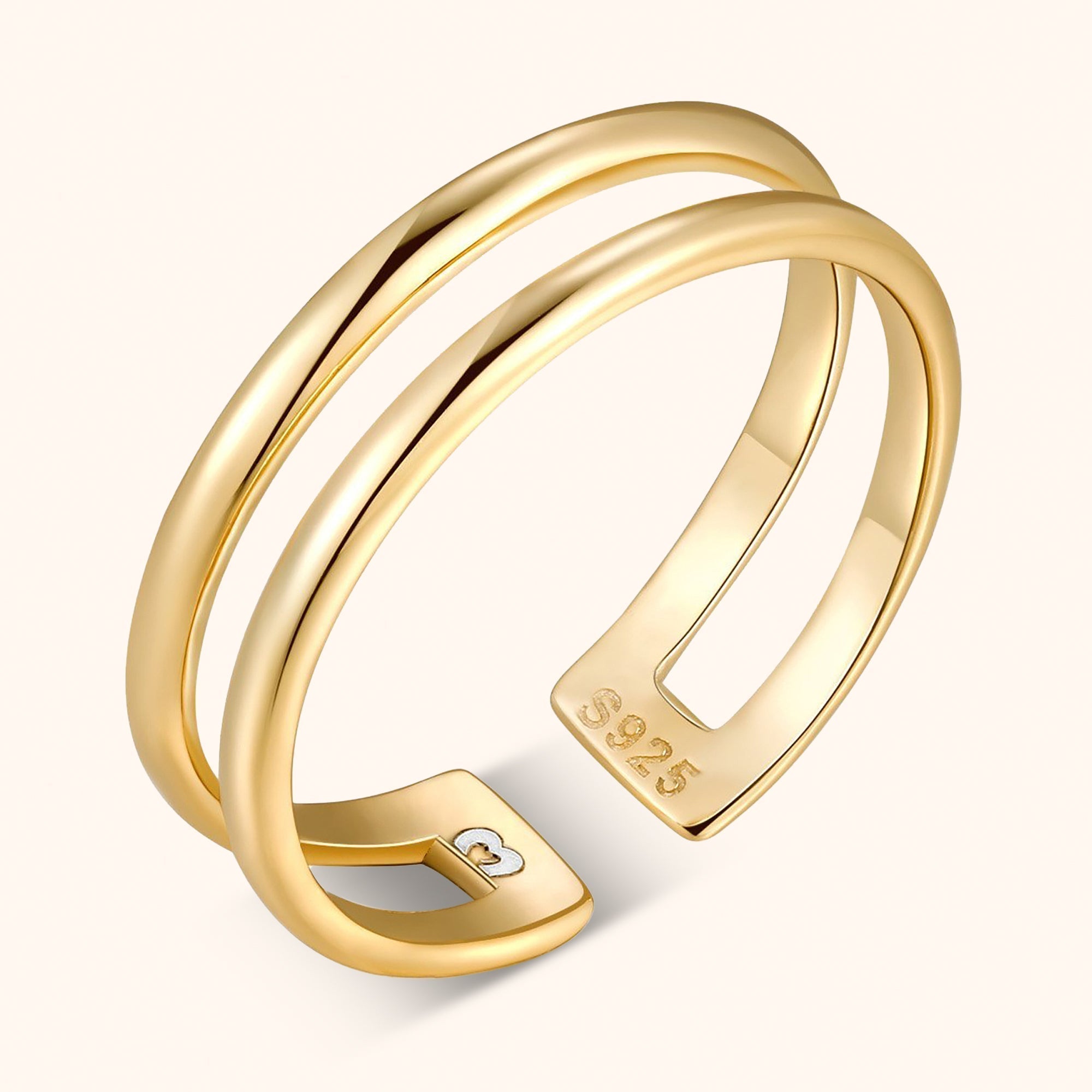 Amaya - Double Line Open Ring for Women