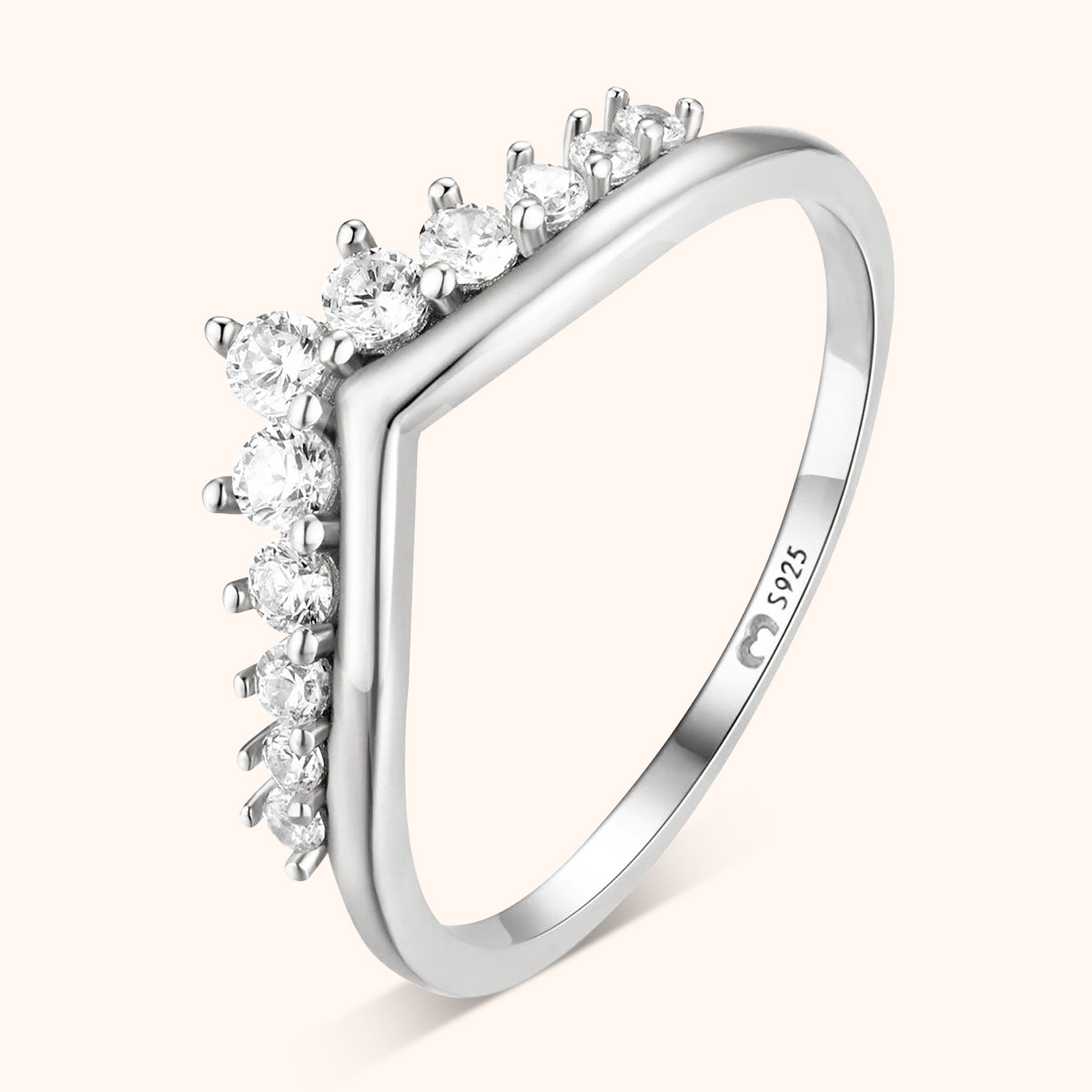 Allegra - Zirconia Crown Ring for Women