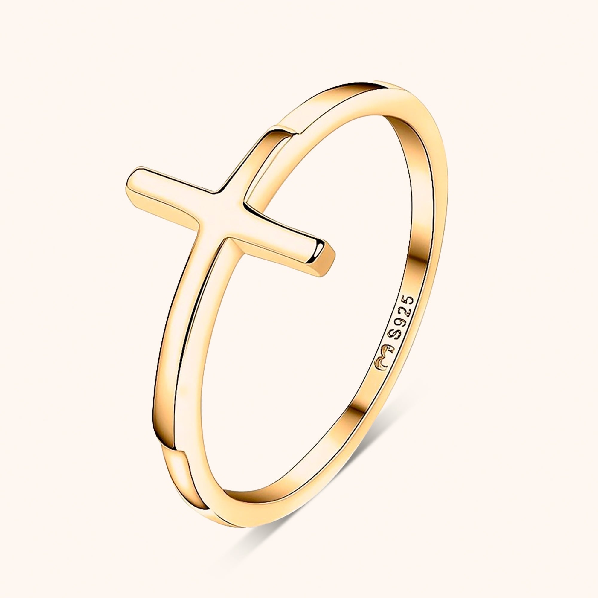 Amélie - Sterling Silver Cross Ring for Women