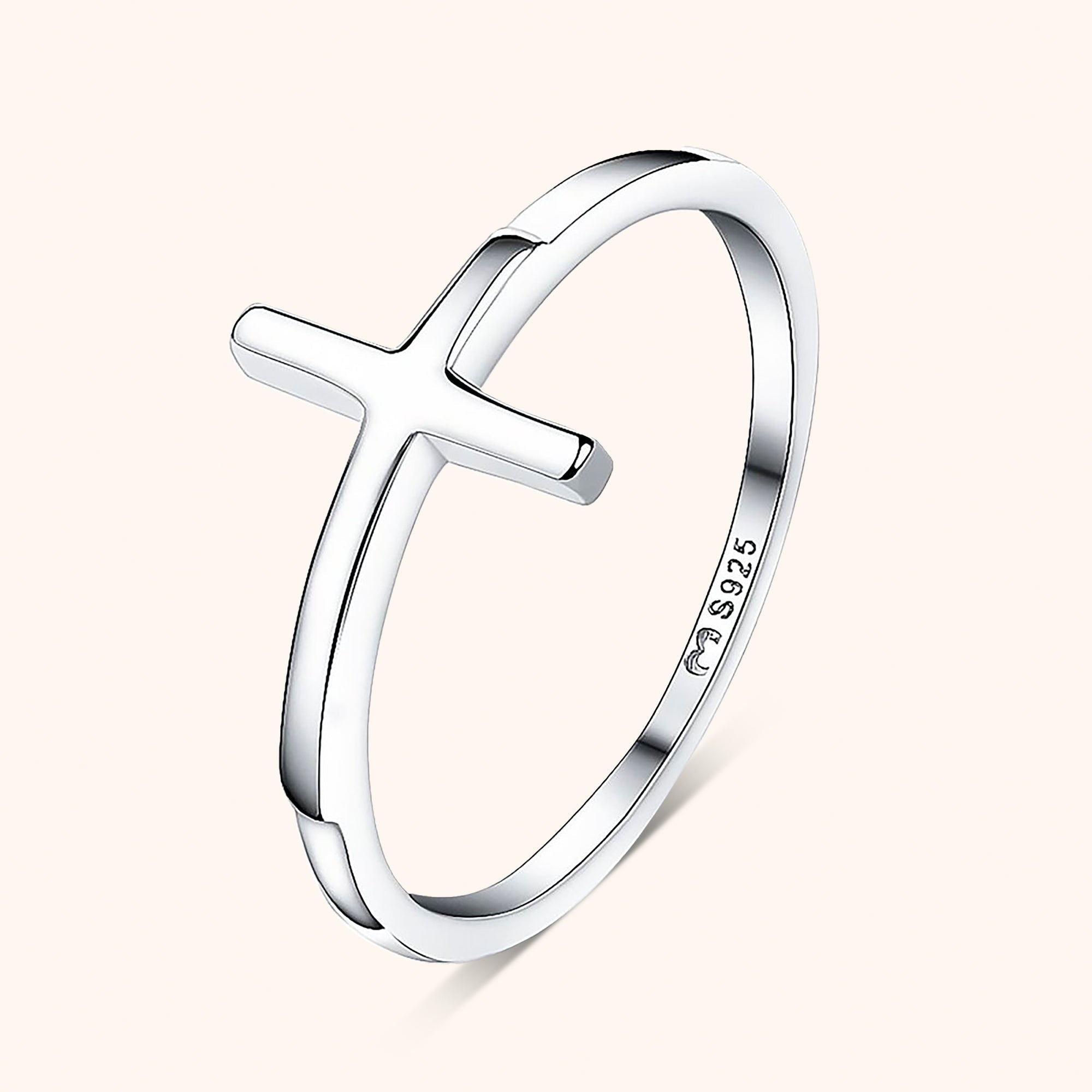 Amélie - Sterling Silver Cross Ring for Women