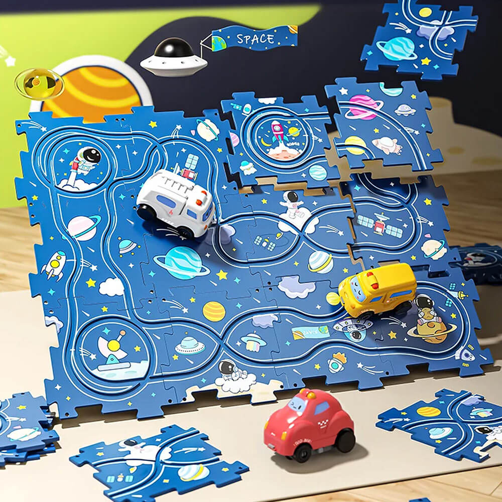 CreativeTrack Puzzle - Build-Your-Own Race Track Toy for Kids